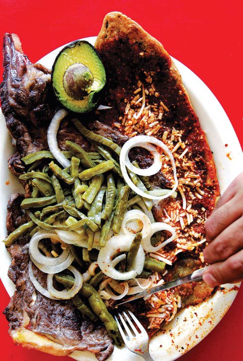 Huarache con Carne Asada (Mexico City–Style Corn Tortillas with Steak)