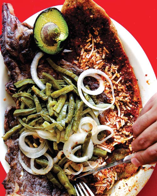 Huarache con Carne Asada (Mexico City–Style Corn Tortillas with Steak)