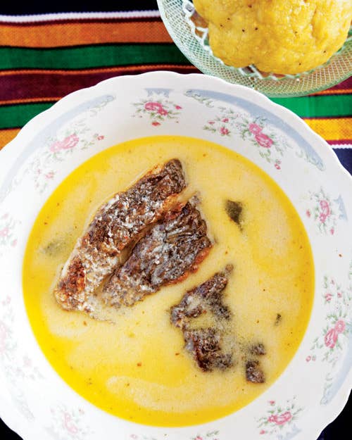 Hudutu (Fish and Coconut Stew with Mashed Plantains)