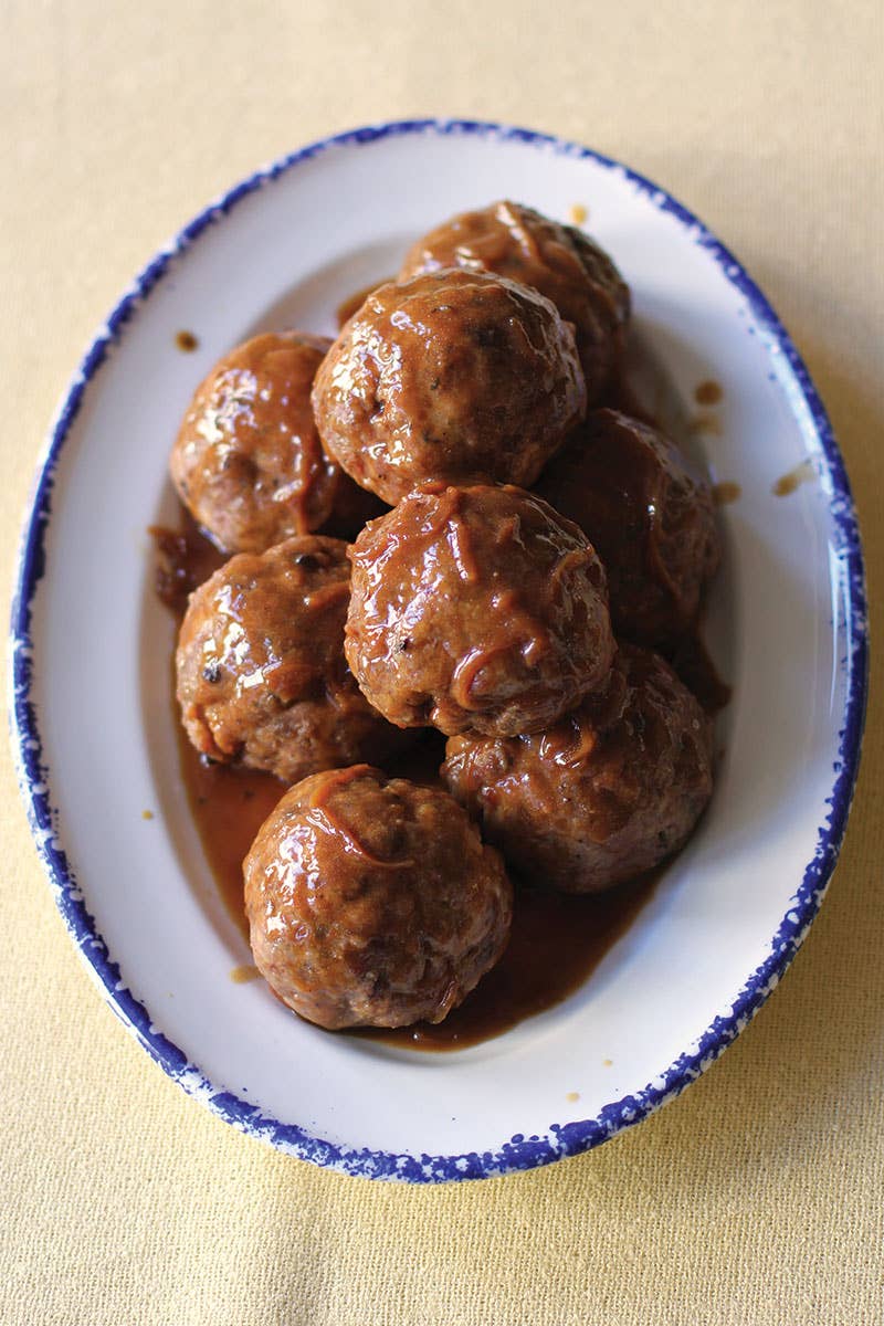 Faggots (Welsh-Style Pork Meatballs) with Onion Gravy