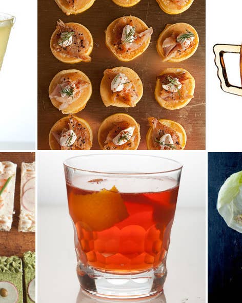 Menu: Cocktails and Canapés For New Year’s Eve