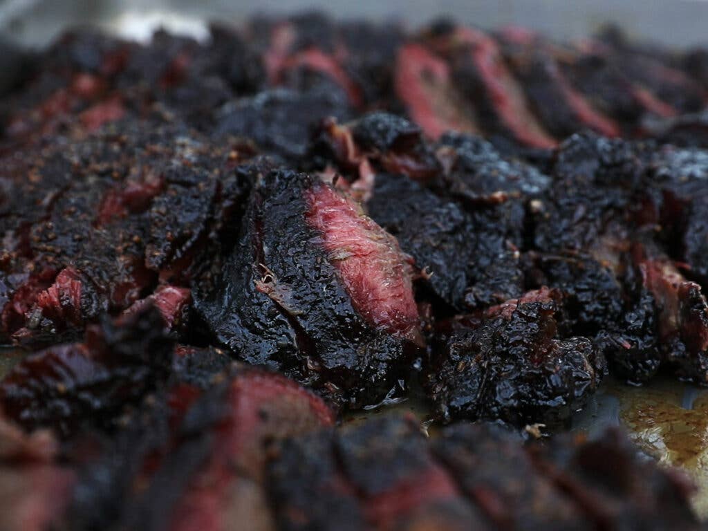 Slow-smoked brisket