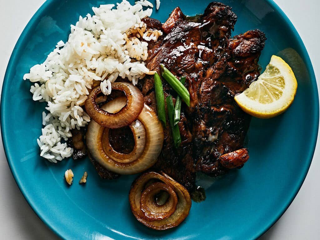 Quick Filipino-Style Rib-Eye Steaks