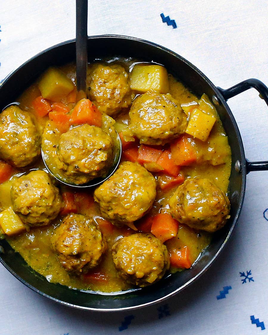 Lamb Meatballs with Carrots and Potatoes