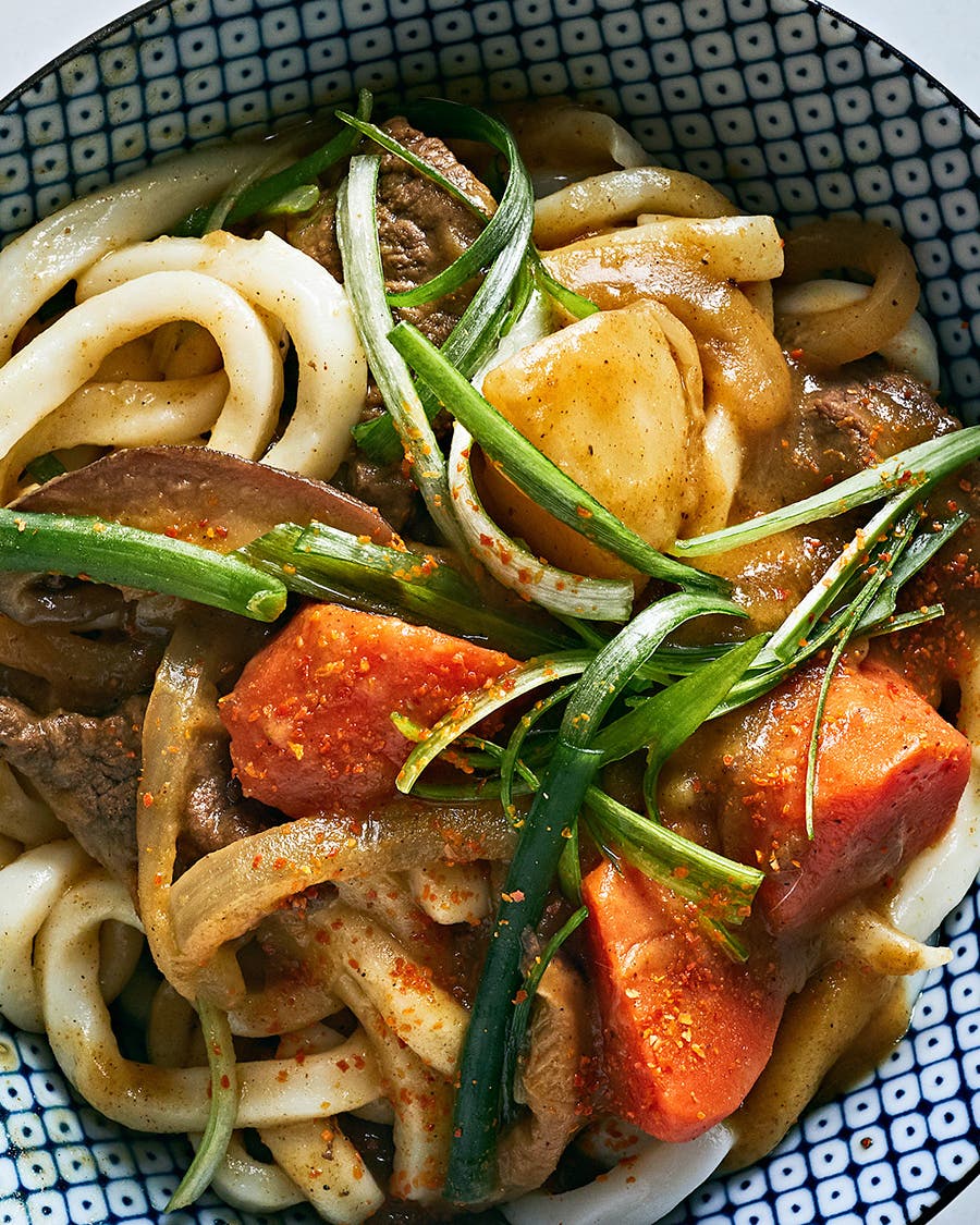 An Ultra-Comforting Bowl of Japanese Curry Noodles beef curry udon