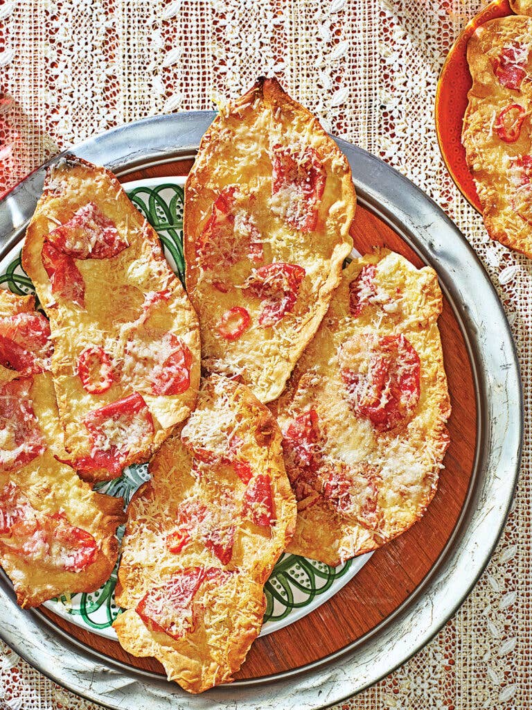 Sardinian Flatbreads with Parmigiano, Coppa, and Chiles (Carta di Musica)