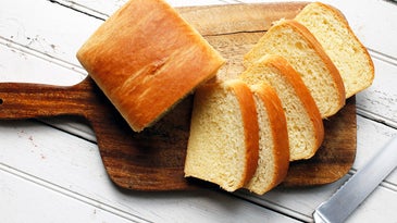 sliced brioche loaf