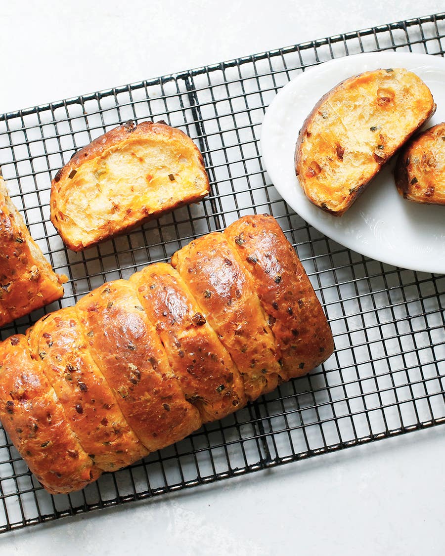 Pull-Apart Bread With Chorizo and Parmesan brioche pull apart bread
