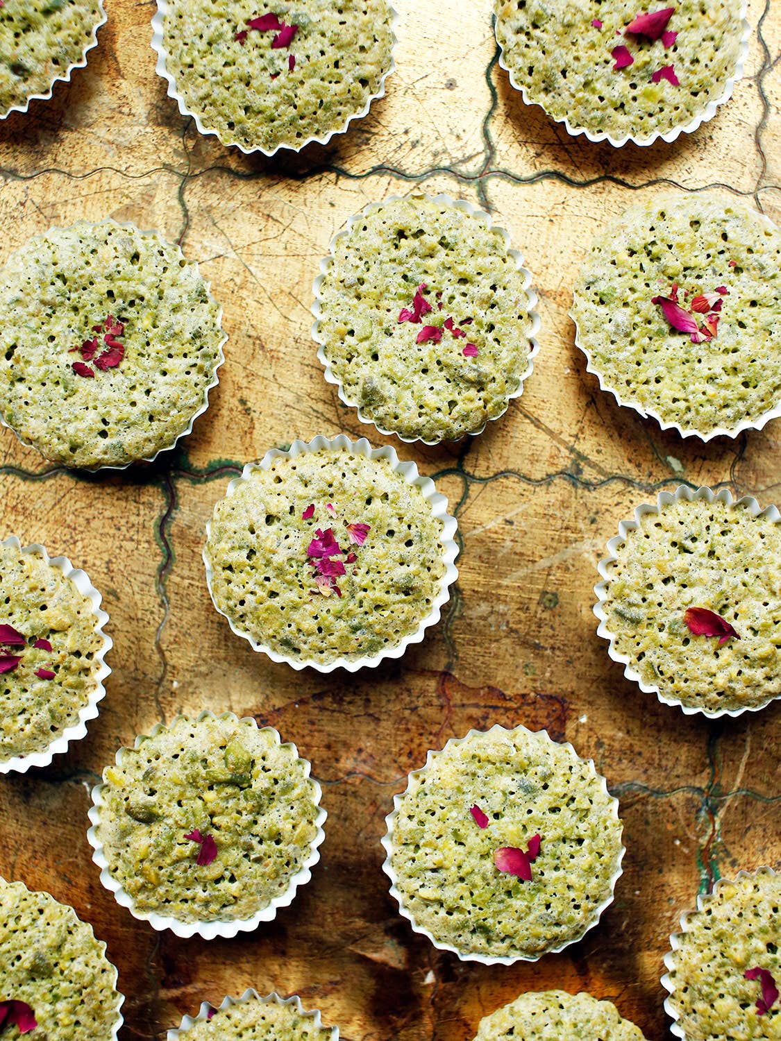 Flourless Pistachio Cakes with Rosewater