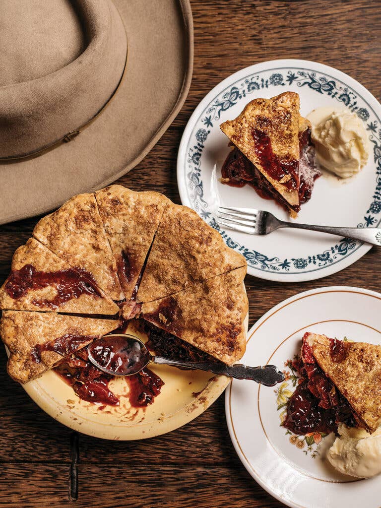 Nectarine and Huckleberry Pie