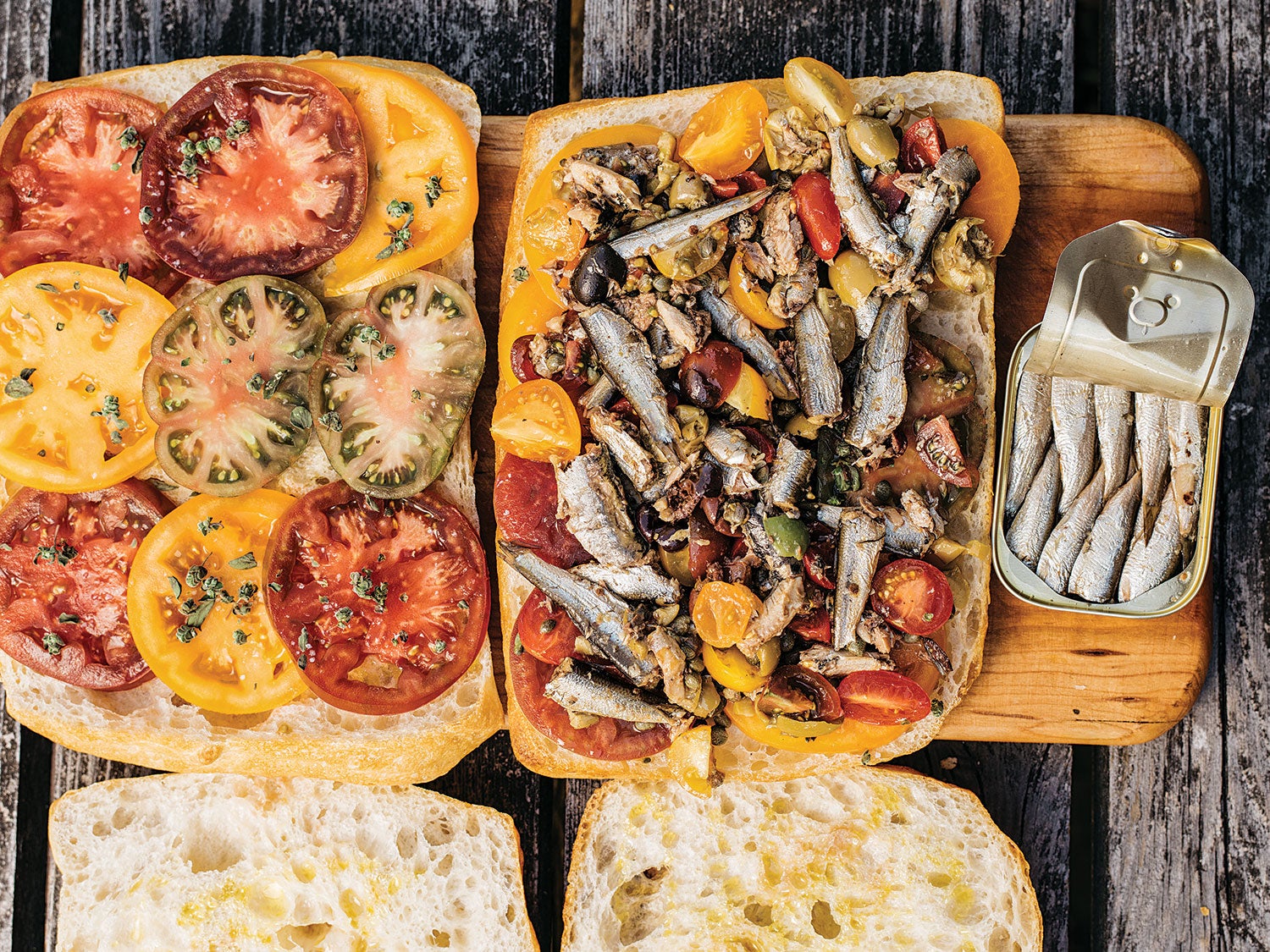 Canned Sardine, Tomato, and Caper Sandwiches Saveur
