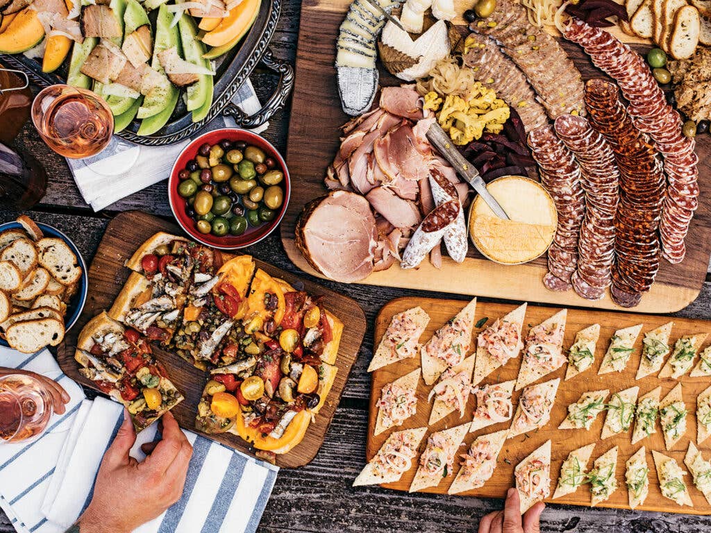 A spread of food on the table