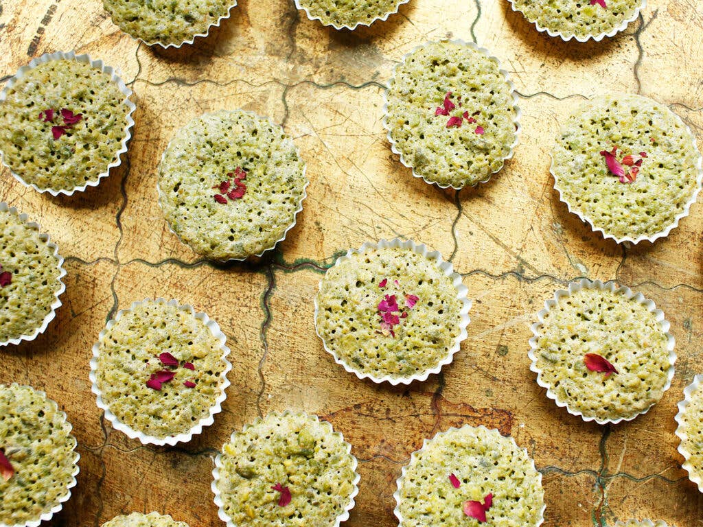 Flourless Pistachio Cakes with Rosewater