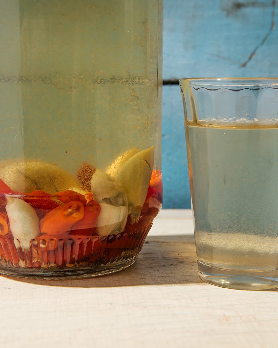 Hawaiian Chile Pepper Water With Garlic and Vinegar Hawaiian chile water