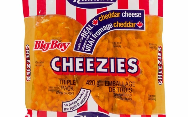 Hawkins Made with Real Cheddar Cheese Cheezies, Big Boy Triple Pack 420g, 14.8oz , Made in Canada