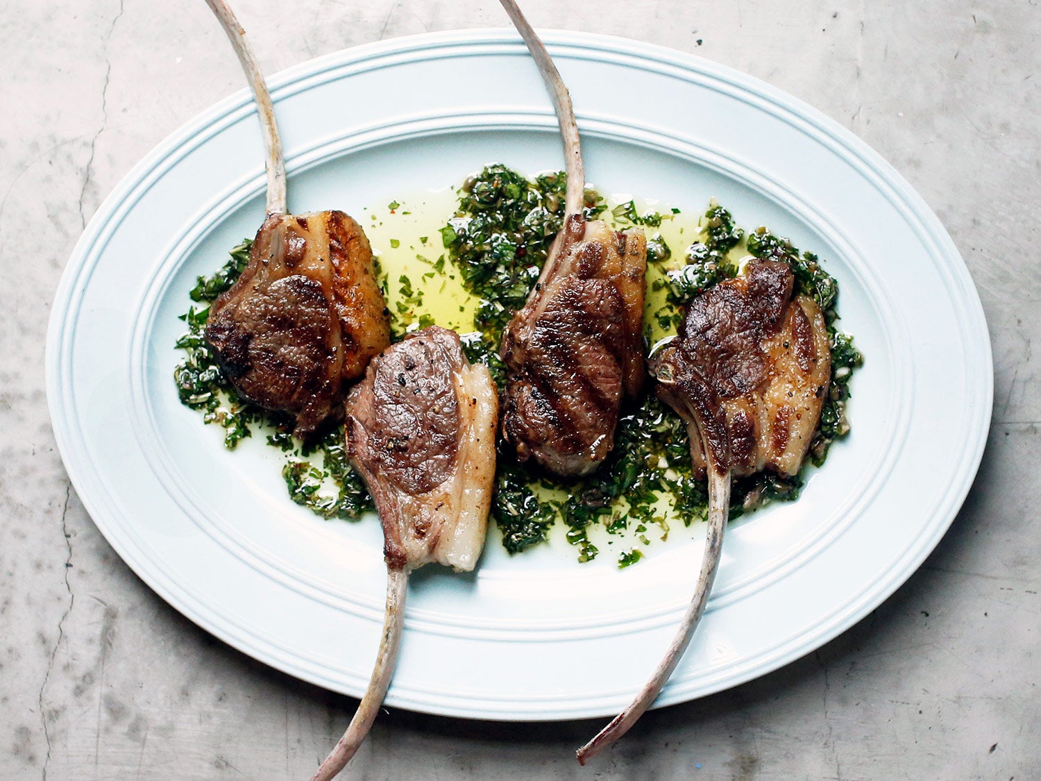 Lamb Loin Chops with Red Wine Pan Sauce with Cumin and Chiles