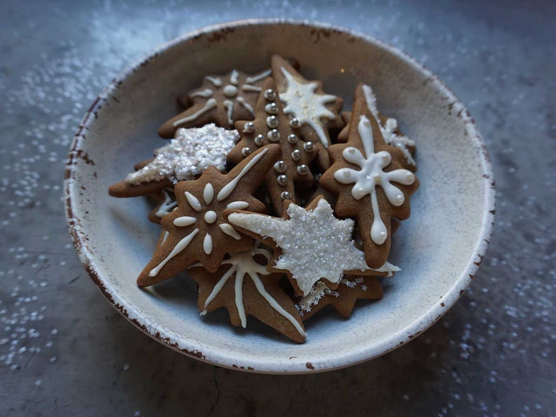 Spiced Gingerbread Cookies with Royal Icing