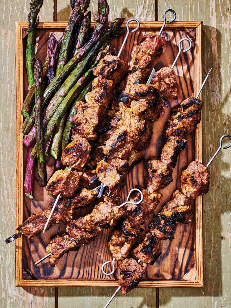 Grilled Marinated Lamb Kebabs