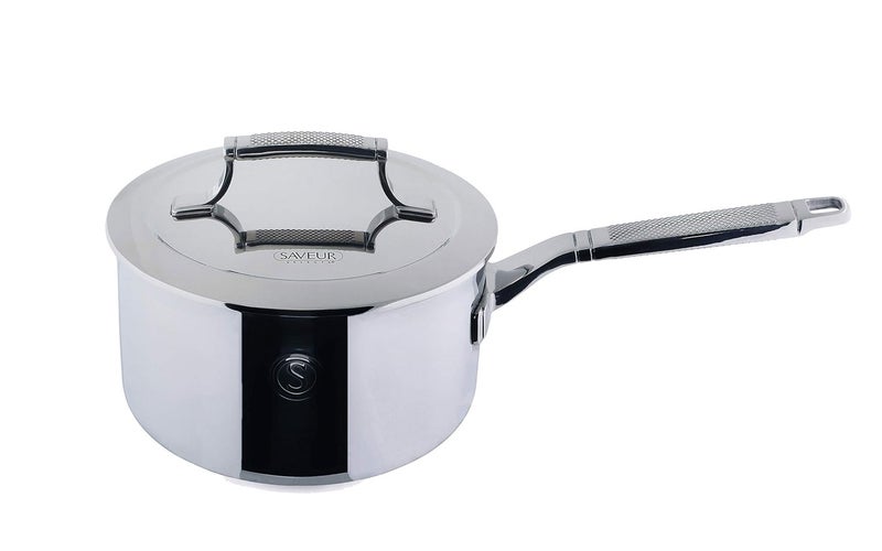 SAVEUR Selects Tri-ply Stainless Steel 3-Quart Saucepan With Lid