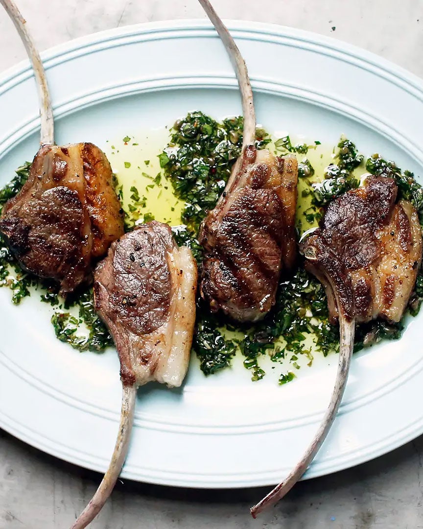 Lamb Chops with Mint Salsa Verde