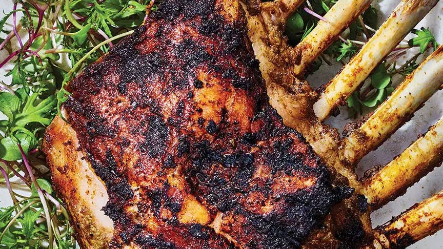 Grilled Rack of Lamb with Garlic and Herbs Grilled Rack of Lamb with Garlic and Herbs.