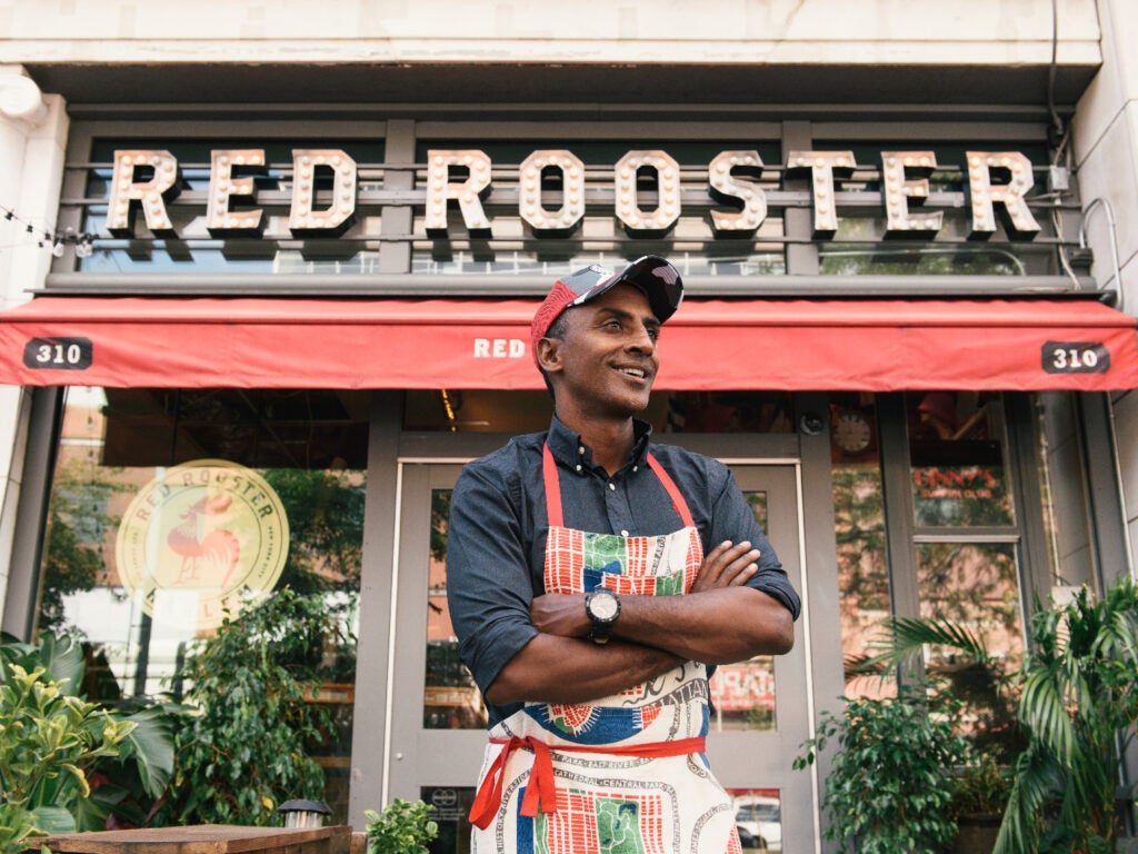 Marcus Samuelsson outside Red Rooster restaurant