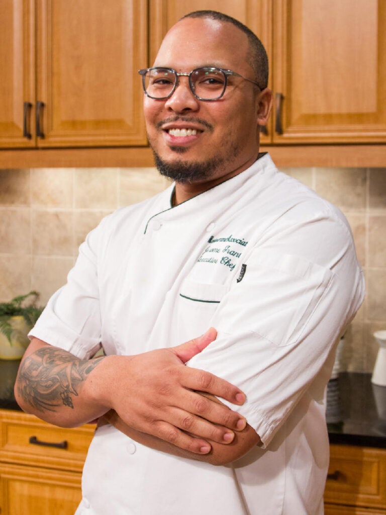 Jerome Grant in chef uniform