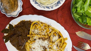 How a Greek Island Became Known for Its Italian Meat Sauce