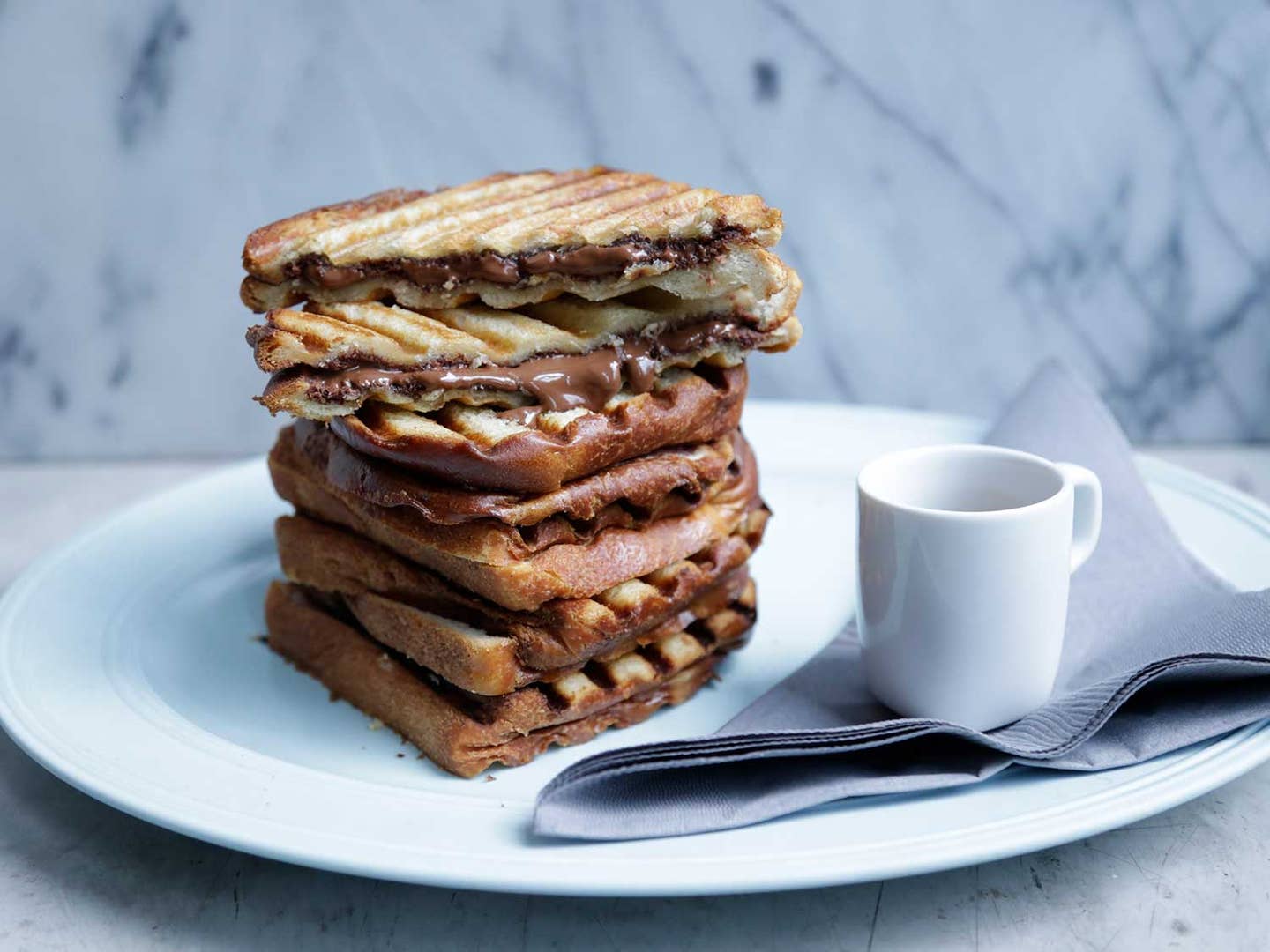 Griddled Hazelnut-Chocolate Sandwiches (Cioccolato e Pane)