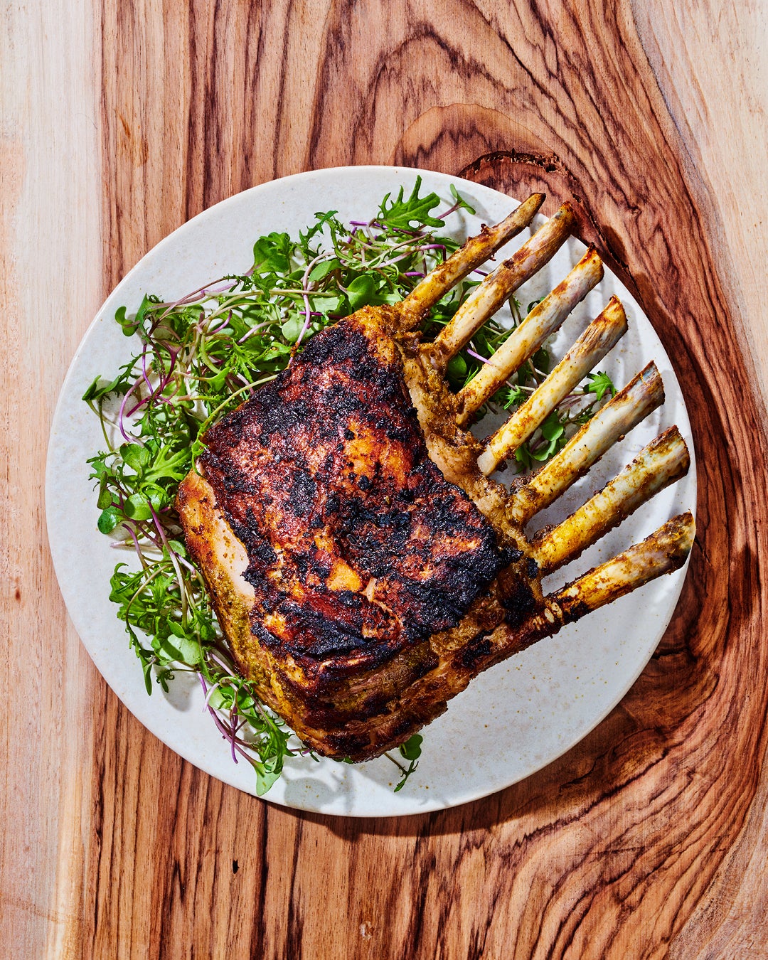 Grilled Rack of Lamb with Garlic and Herbs