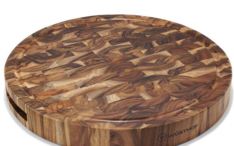 Round Acacia End-Grain Chopping Block