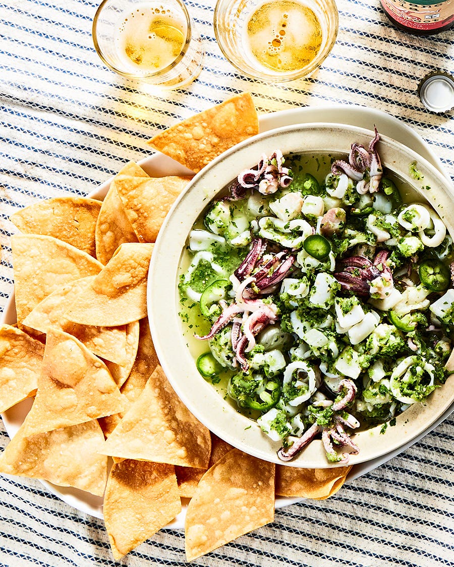 Our 50 Best Mexican and Mexican-Inspired Recipes Ceviche Verde with Homemade Tortilla Chips