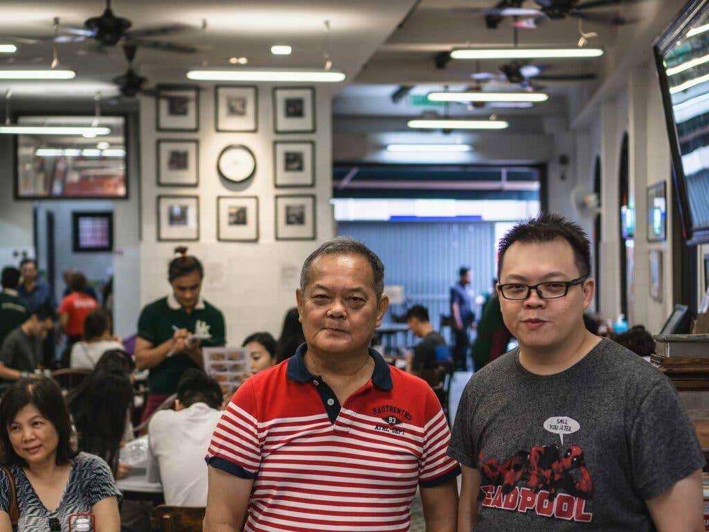 Yut Kee owner Jack Lee with his son Mervyn.