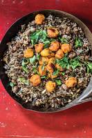 Wild Rice Hash with Beef, Lentils, and Sumac-Roasted Tomatoes-image