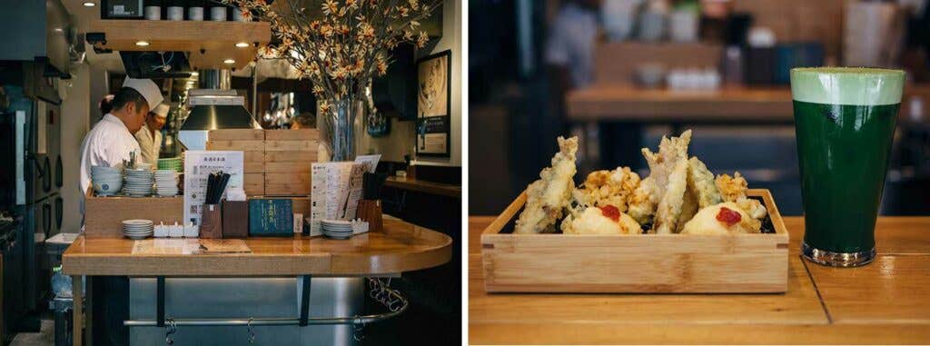Kikuya’s tachinomi-style tempura bar and beverages