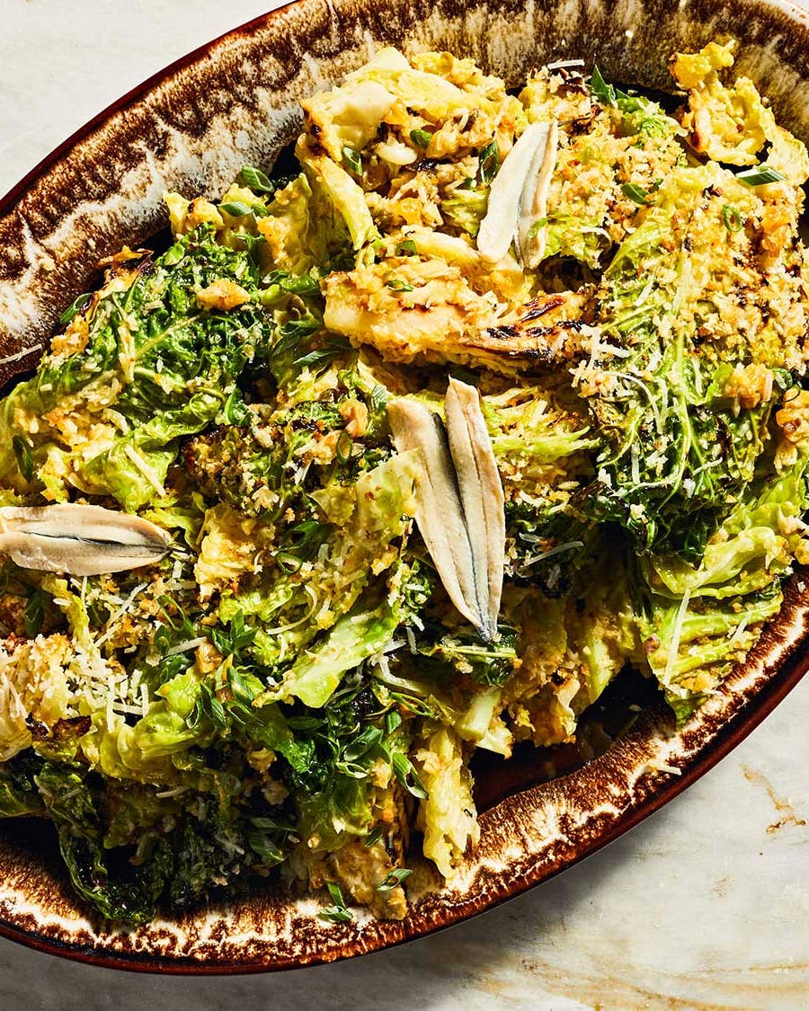This Grilled-Cabbage Caesar Salad Is Even Better Than the Original