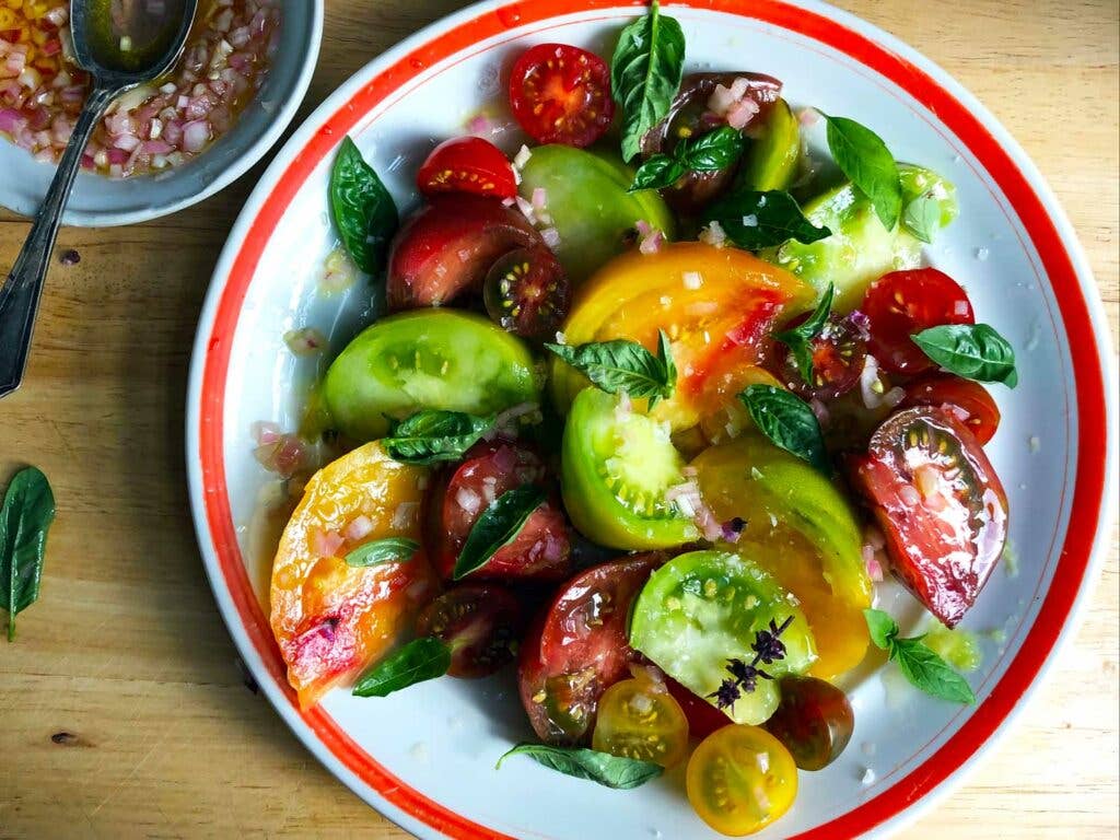 Heirloom and Cherry Tomato Salad