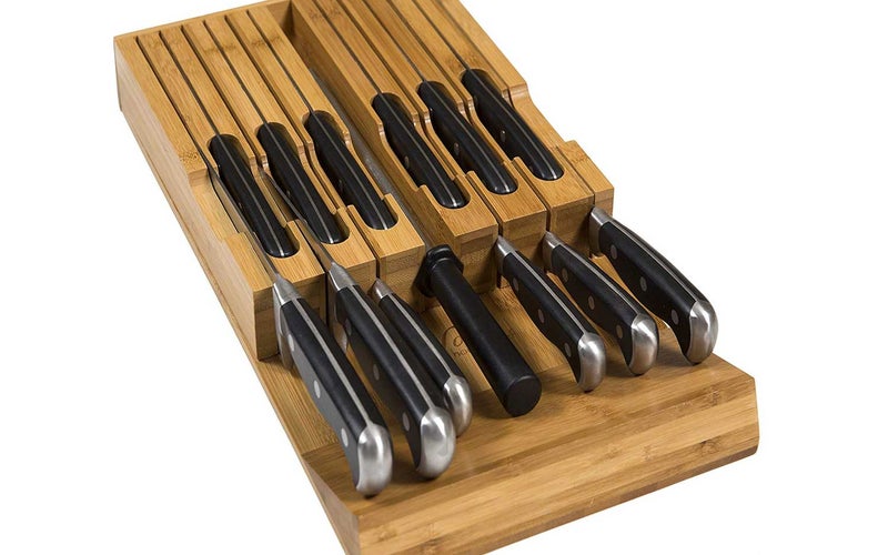 In-Drawer Bamboo Knife Block by Noble Home & Chef