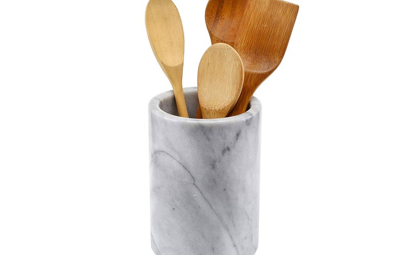 Marble utensil crock