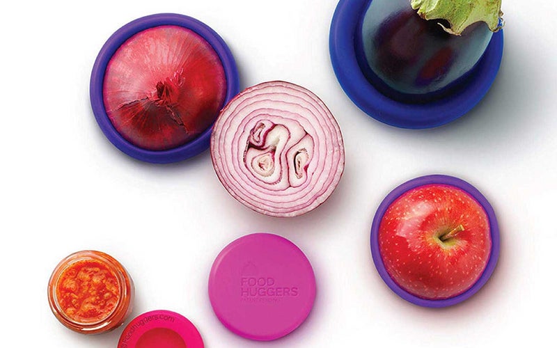 Food Huggers Reusable Silicone Food Savers Set of 5
