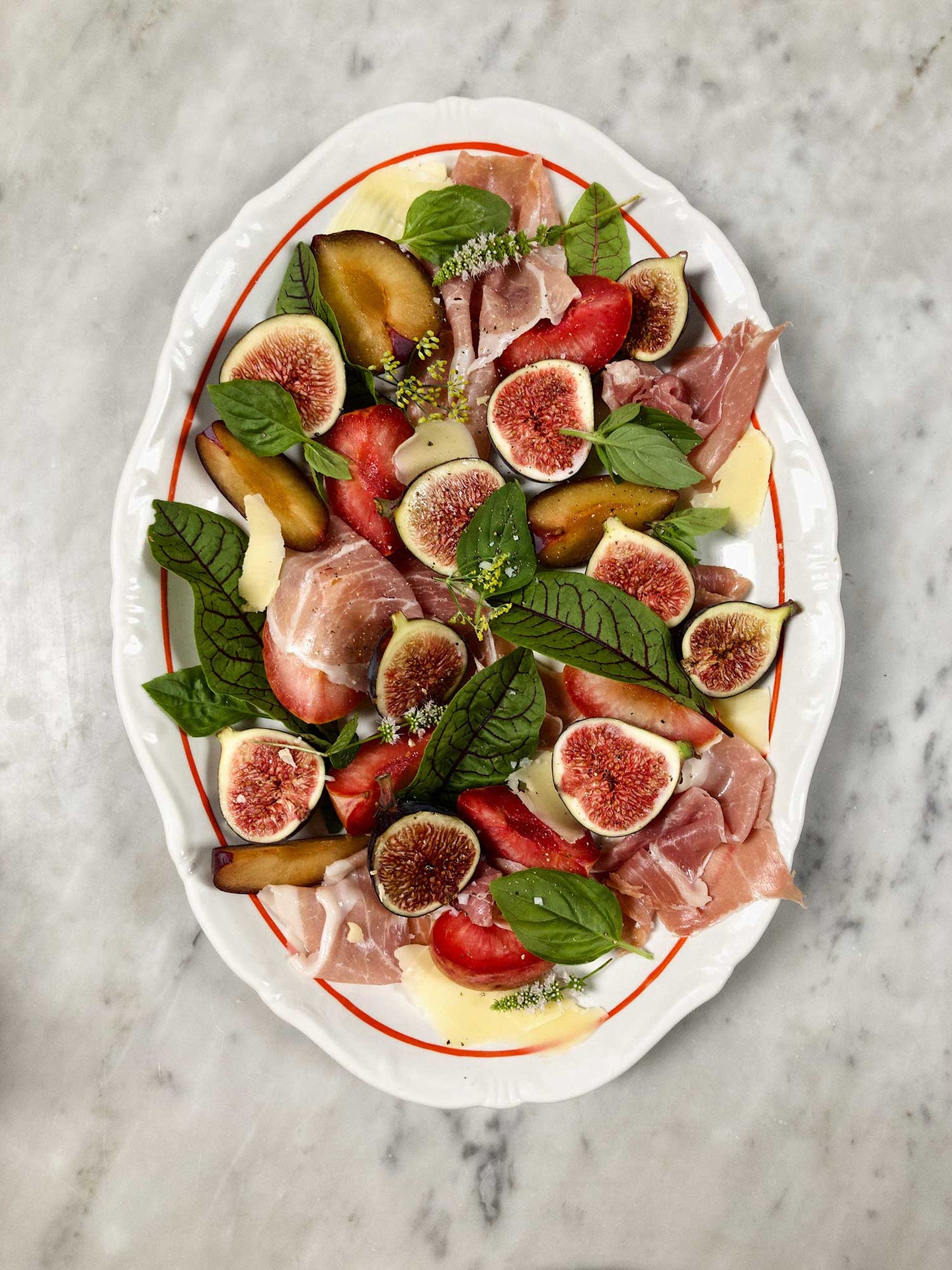 Fig, Plum, and Prosciutto Salad with Kaltbach Le Crémeux Cheese