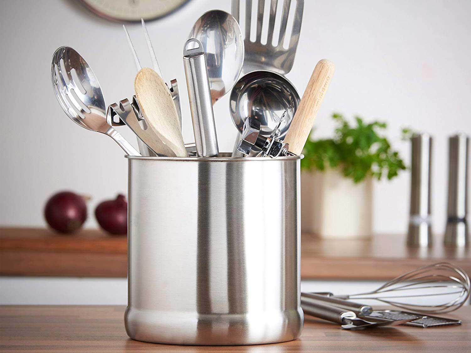stainless steel utensil holders
