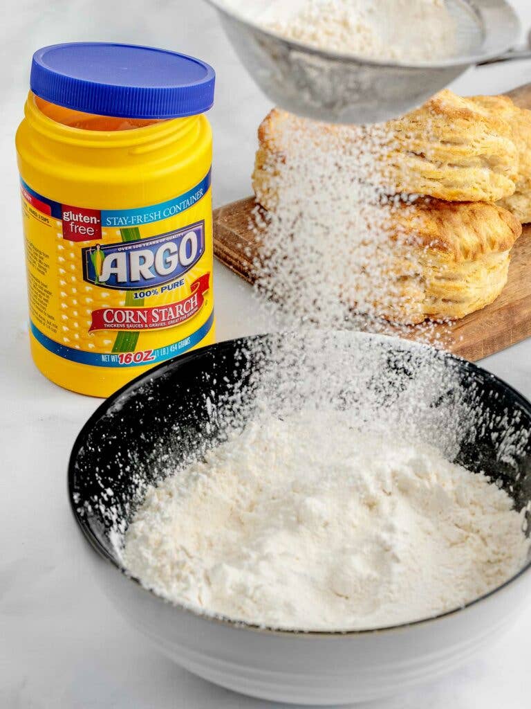 Adding cornstarch to dry batter mix is the key to extra crunchy fried chicken.