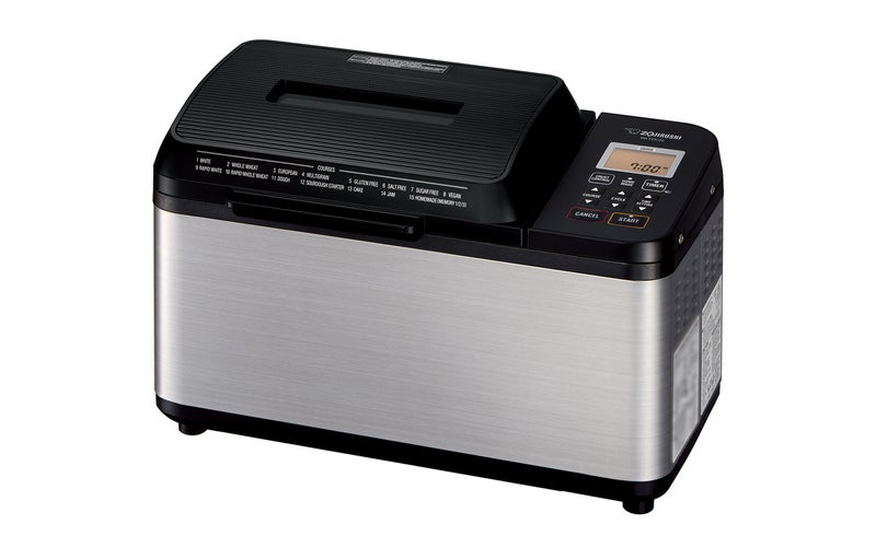 Zojirushi Home Bakery Virtuoso Plus Breadmaker, 2 lb. loaf of bread, Stainless Steel/Black