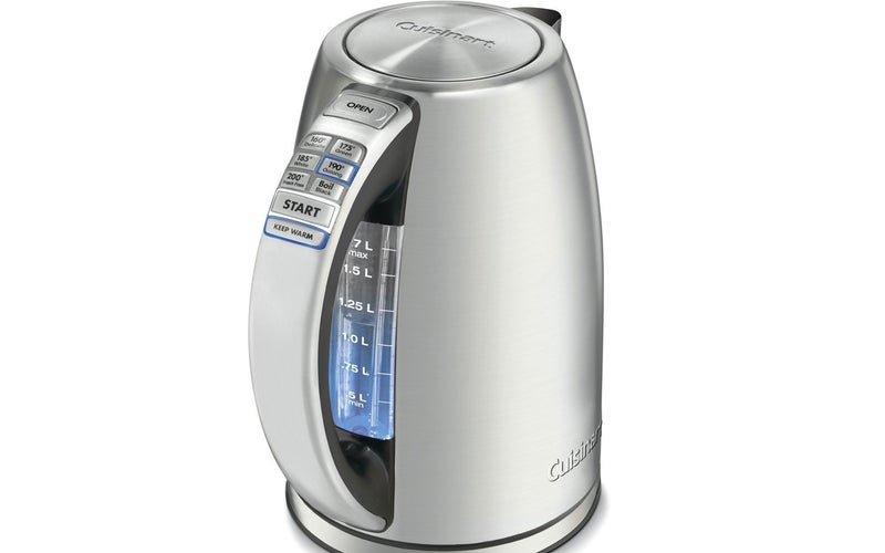 Cuisinart PerfecTemp 1.7-Liter Stainless Steel Cordless Electric kettle, 1.7 L, Silver