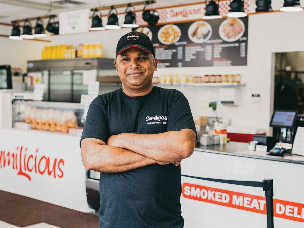 Sumith Fernando in his delicatessen.