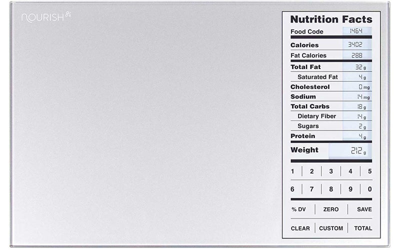 GreaterGoods Nourish Digital Kitchen Food Scale, Not-Connected, Digital Food Code App Download Included (New Backlit)