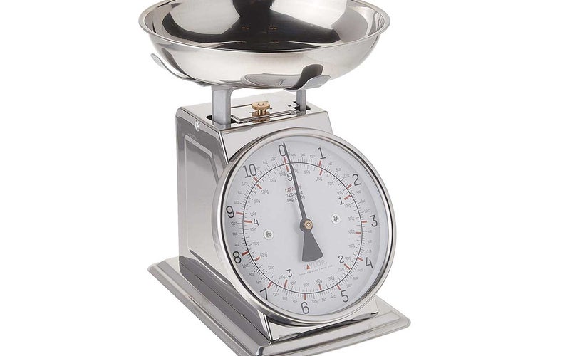 Taylor Stainless Steel Analog Kitchen Scale, 11 Lb. Capacity