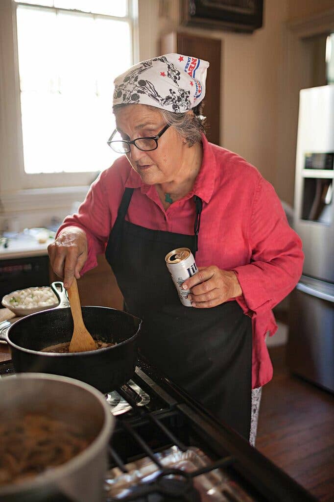 Janice Macomber in her kitchen