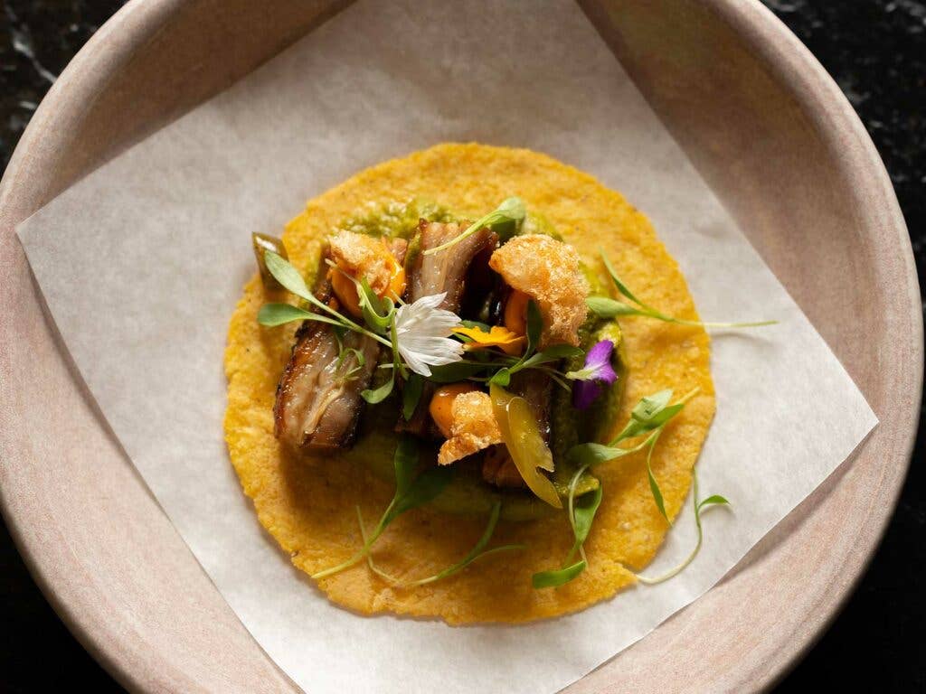 Chef Park's lamb belly taco